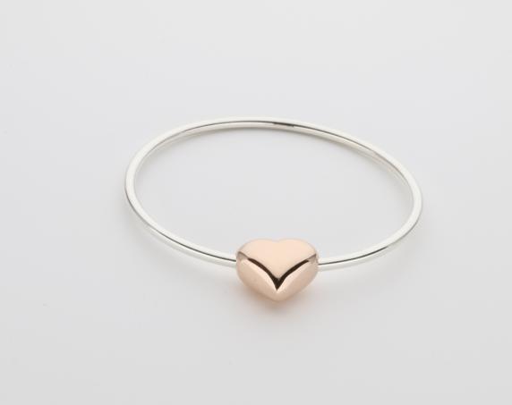 rose gold and sterling silver bracelet