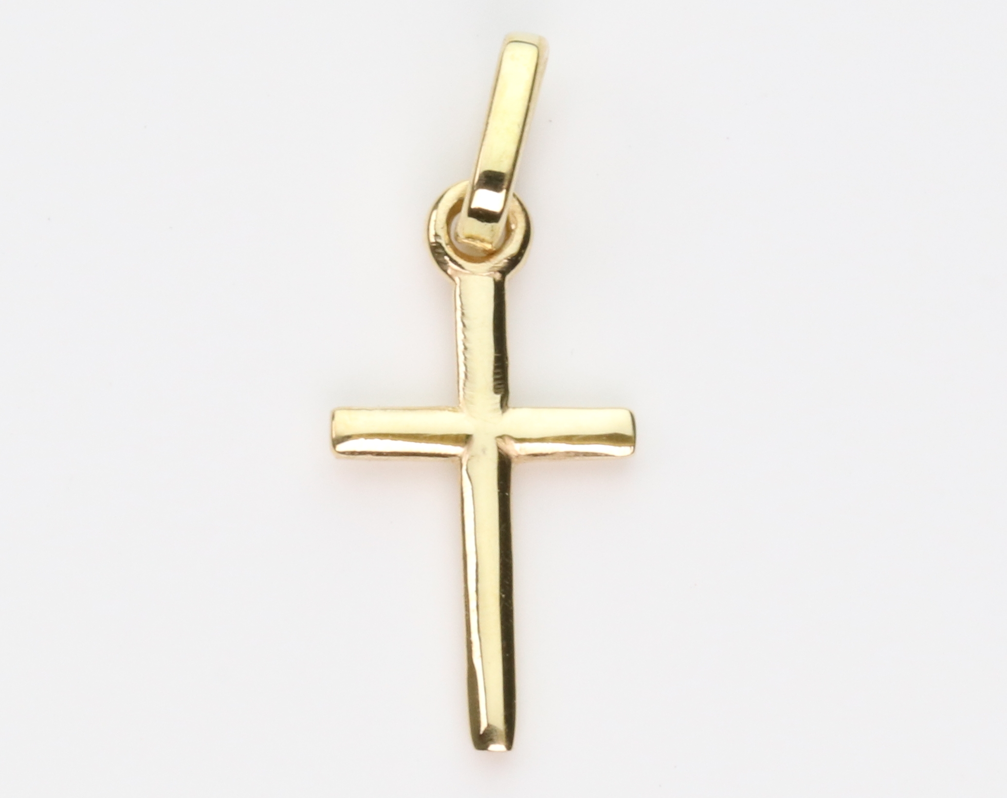 18k yellow gold Cross, Jesus & Saint Benedict medal, big 2.1 inches