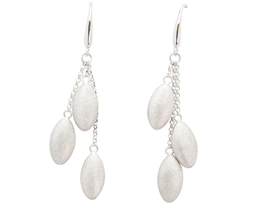 elegant silver drop earrings