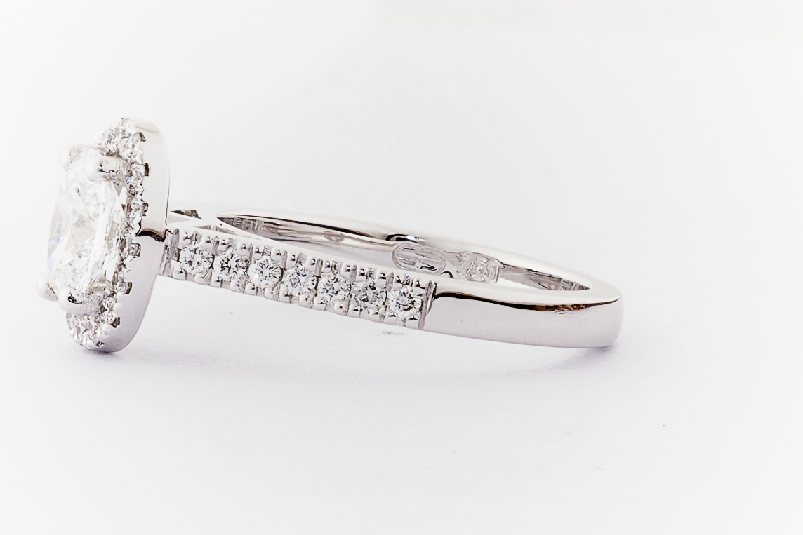 Tension Set Ladies Diamond Ring