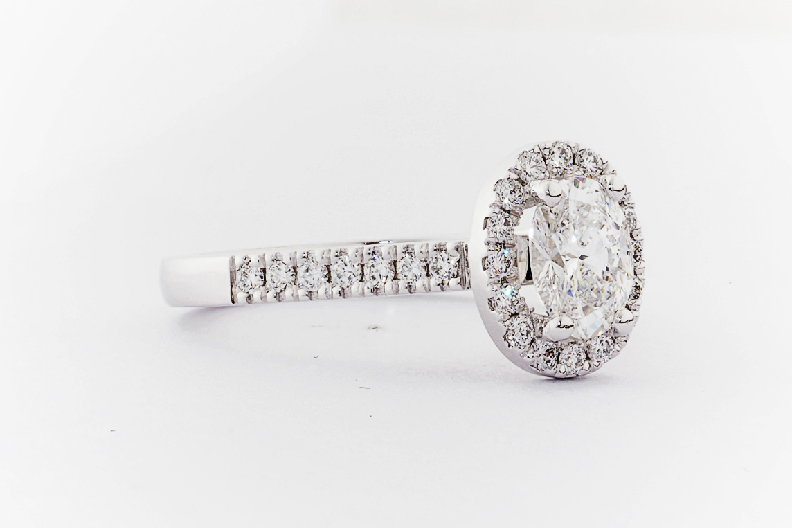 Tension Set Ladies Diamond Ring