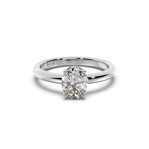 Oval diamond solitaire engagement ring with 1.5 Carat Oval Natural ...