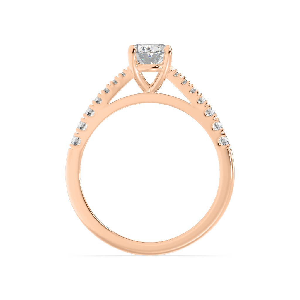 Oval cut diamond tapered shoulder set engagement ring - EverettBrookes ...