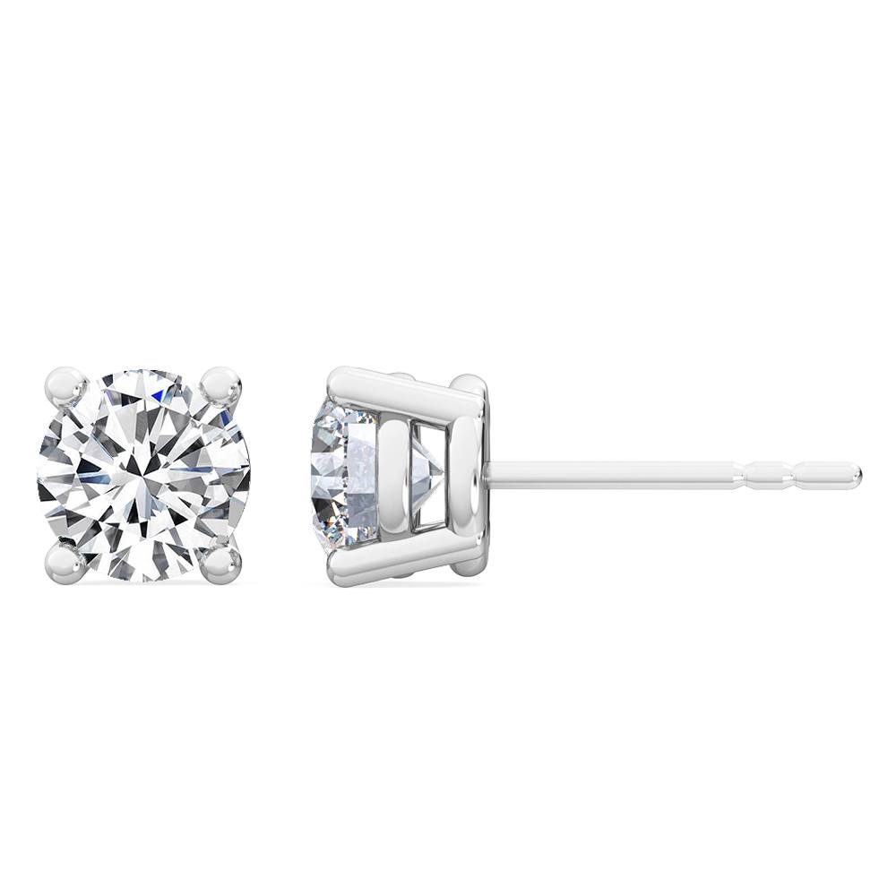 lab grown diamond solitaire earrings